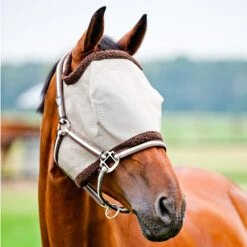 Horze Fliegenmaske Mit Mesh Und Weichem Flor -Pferdebedarf Angebote 22826 LBR DBR 1