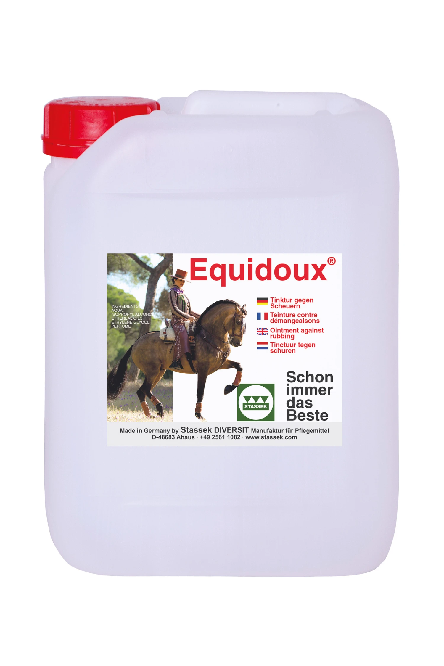 Stassek Equidoux Tinktur Gegen Scheuern, 5 Liter 1 Stassek Equidoux Tinktur Gegen Scheuern, 5 Liter