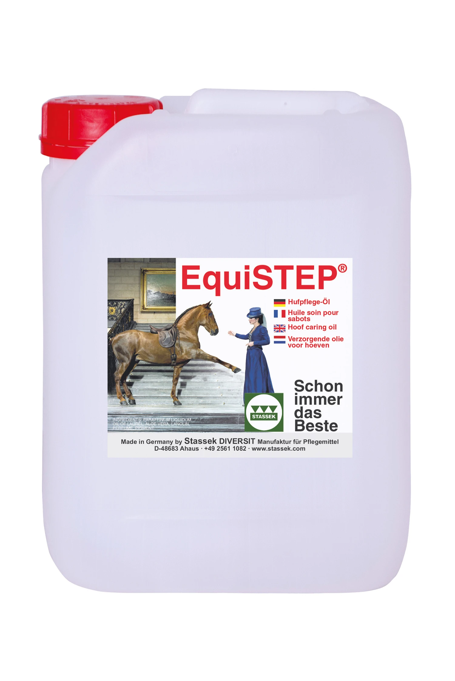 Stassek EquiSTEP Huföl, Nachfüll-Kanister, 5 Liter 1 Stassek EquiSTEP Huföl, Nachfüll-Kanister, 5 Liter