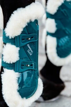 Kentucky Horsewear Bamboo Elastik Gamaschen Mit Veganem Lammfell -Pferdebedarf Angebote 342510 EGR 3